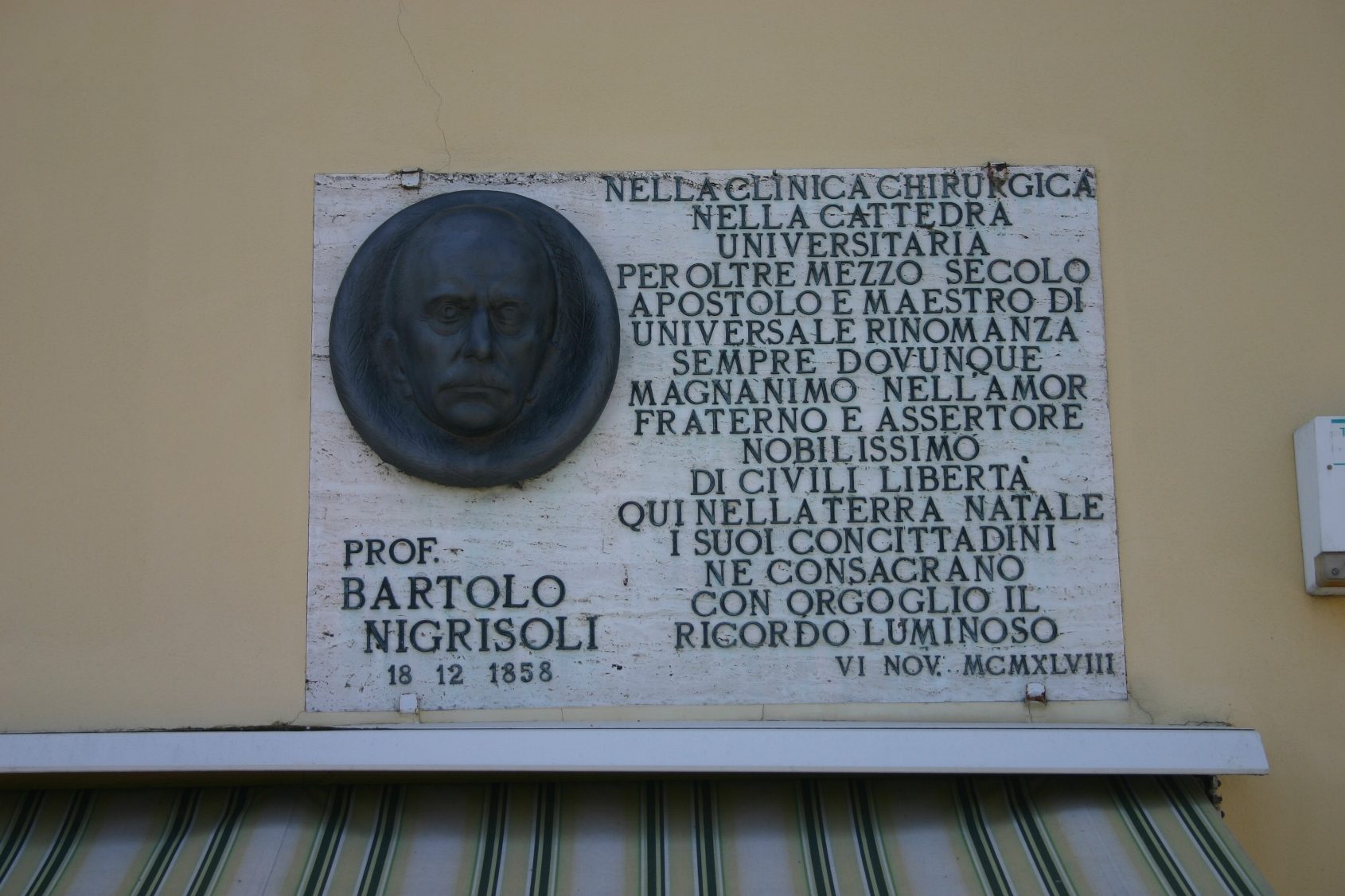 Bartolo Nigrisoli's memorial tablet, Glorie di Mezzano, Italy - 03.JPG